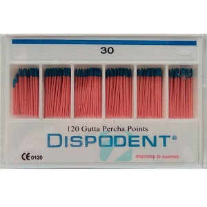 Штифты гуттаперчивые №30 (120шт.), Dispodent