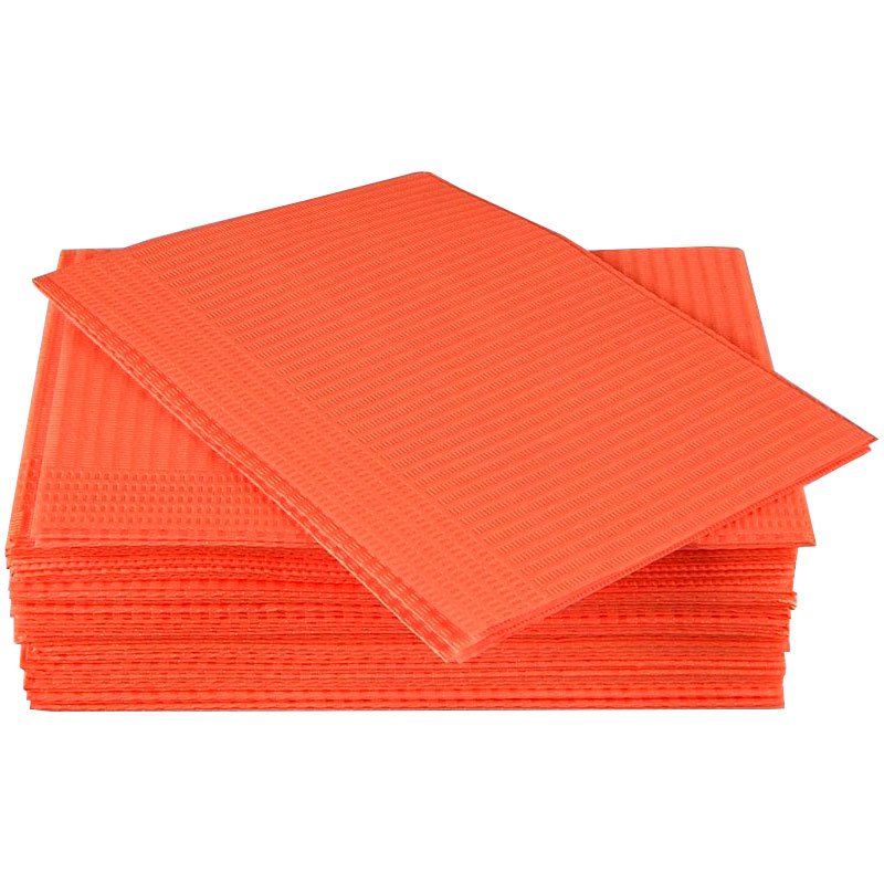 Салфетки нагрудные Премиум интенсив 33*45см, оранжевые (500шт.), Кристидент