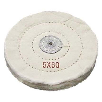 Круг полировочный для шлифмотора бязевый белый, диаметр 5 дюймов, 60 слоёв (1шт.), Songjiang sheshan