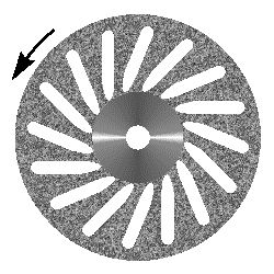 Диск алмазный Косая прорезь, диаметр 22мм. (1шт.), Агри