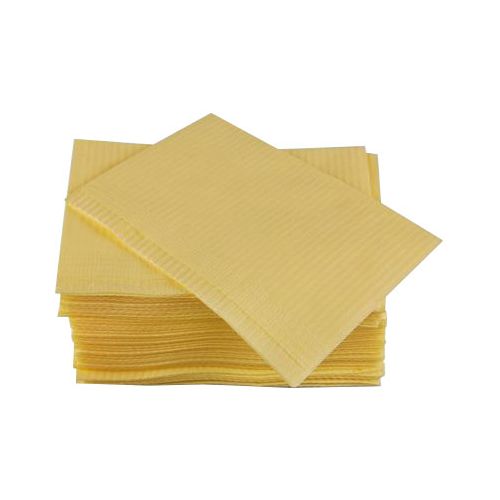 Салфетки нагрудные Премиум 3х-слойные 33*45см, лимонные (500шт.), Кристидент