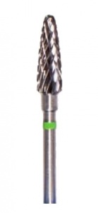 Фреза ТВС F040DС, конус закругленный, 4мм, двойная насечка, крупная абразивность — фото товара