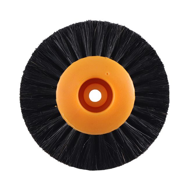 Щётка натуральная чёрная жёсткая, 4-х рядная, диаметр 80мм (1шт.), Songjiang sheshan — фото товара