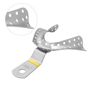 Ложка слепочная, перфорированная, для верхней челюсти, тип #UA, желтая, YDM — фото товара