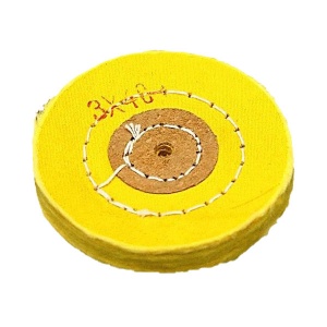 Круг полировочный для шлифмотора бязевый жёлтый, диаметр 3 дюйма, 40 слоёв (1шт.), Songjiang sheshan