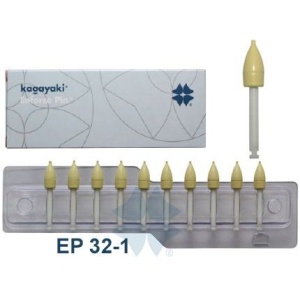 Полир Enforce Pin - конус жёлтый мелкий уретановый (10шт.), Kagayaki — фото товара