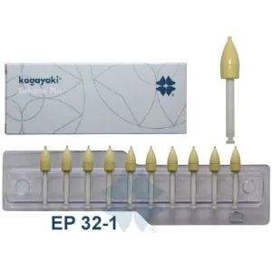 Полир Enforce Pin - конус жёлтый мелкий уретановый (10шт.), Kagayaki — Kagayaki, фото