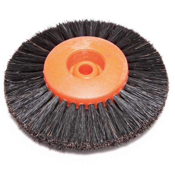 Щётка натуральная чёрная жёсткая, 4-х рядная, диаметр 80мм (1шт.), Songjiang sheshan