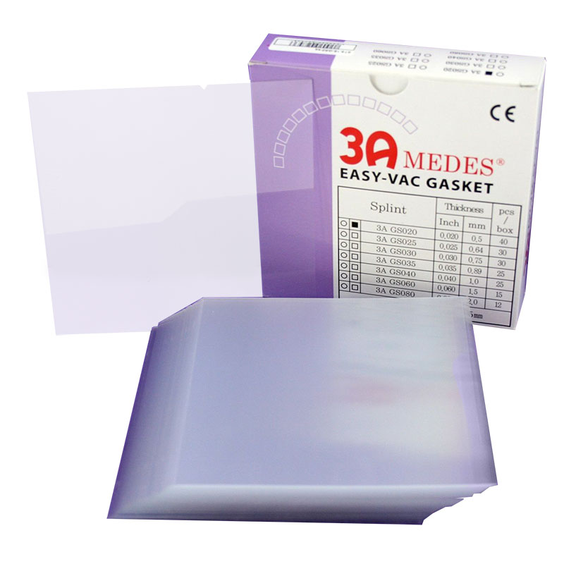Пластины жёсткие EV Gasket для ортодонт. шин, квадратные, Splint020 (127*127*0,5мм) 40шт., 3A Medes