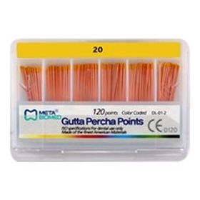Штифты гуттаперчивые ISO 20 (120шт.), Meta