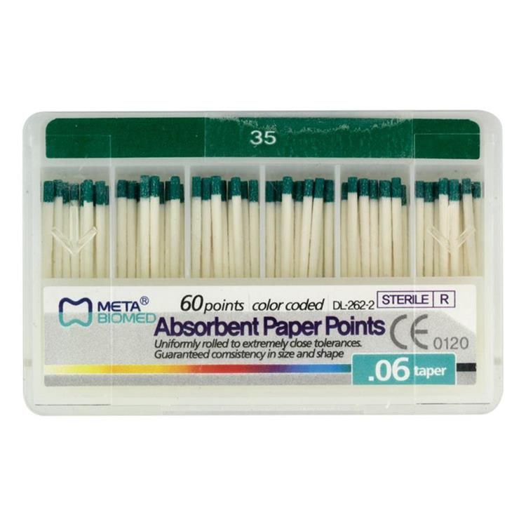 Штифты бумажные, конус 06 ISO 35 (60шт.), Meta — фото товара