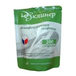 Салфетки спиртовые Дез Клинер, cменный блок (200шт.), DentalCombo — фото товара