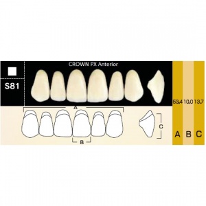 Crown PX фронтальные верхние, фасон S81 (6шт.) Yamahachi