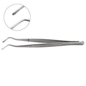 Пинцет стоматологический с кюретажными ложками изогнутый ND S, YDM — фото товара