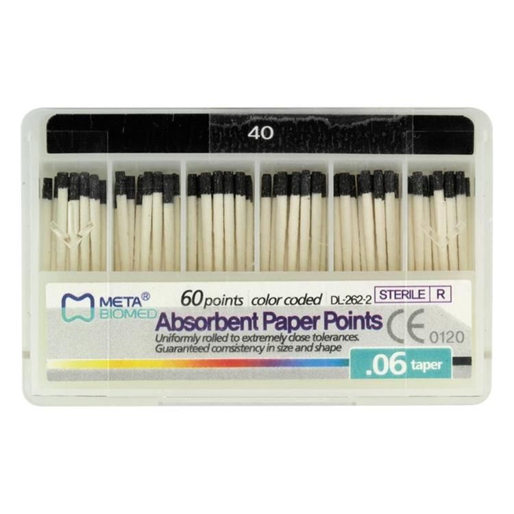 Штифты бумажные, конус 06 ISO 40 (60шт.), Meta