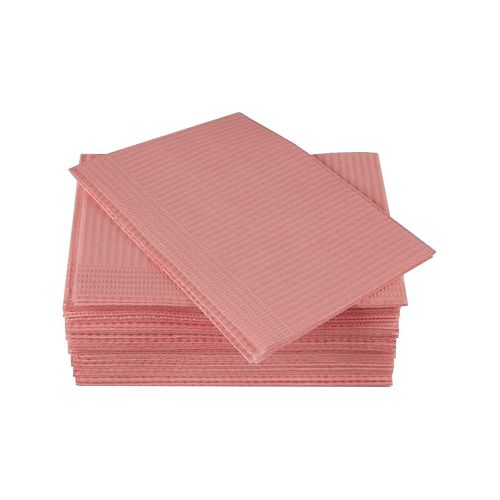 Салфетки нагрудные Стандарт 2х-слойные 33*45см, розовые (500шт.), Кристидент