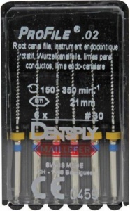 Profile - конус 02, длина 21мм. №30 (6шт.), Maillefer — фото товара