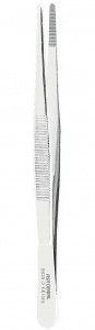 Пинцет анатомический прямой с рифлением, 15 см атравматичный (1шт.), Asa Dental