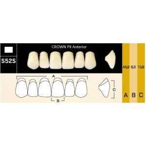 Crown PX фронтальные верхние, фасон S52S (6шт.) Yamahachi