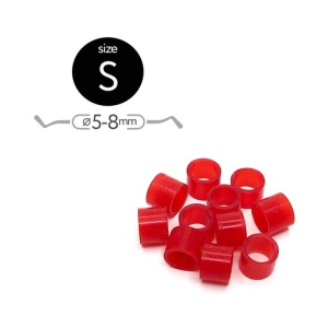 Маркировочные кольца для инструментов S (d5-8мм), красные (50шт.), Fabri