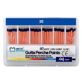 Штифты гуттаперчивые, конус 04 ISO 30 (60шт.), Meta