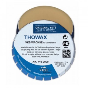 Воск моделировочный Thowax VKS, для пресс-керамики, бежевый (70гр.), Yeti