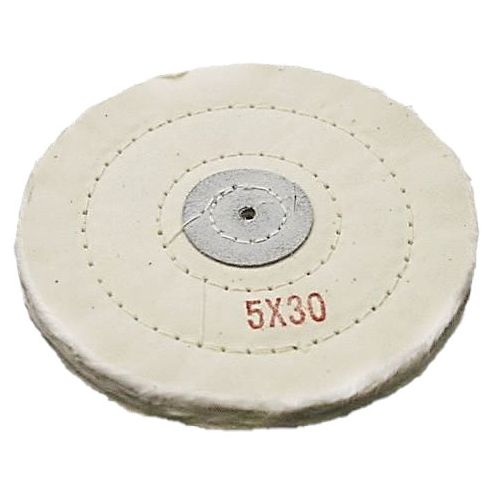 Круг полировочный для шлифмотора бязевый белый, диаметр 5 дюймов, 30 слоёв (1шт.), Songjiang sheshan