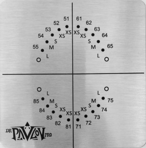 Раббер Дам - шаблон Детский металлический (1шт.), Health-mechanics