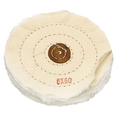 Круг полировочный для шлифмотора бязевый белый, диаметр 6 дюймов, 60 слоёв (1шт.), Songjiang sheshan