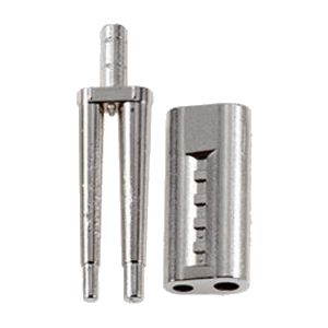 Би-пины со втулками Bi-V-Pin никелированные, с резиновой подкладкой (1000шт.), Song Young — фото товара