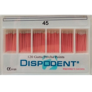 Штифты гуттаперчивые №45 (120шт.), Dispodent