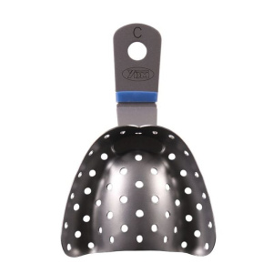 Ложка слепочная, перфорированная, для верхней челюсти, тип #UC, голубая, YDM — фото товара