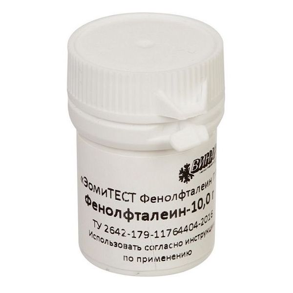 Фенолфталеин - реактив на щелочь порошкообразный, Винар