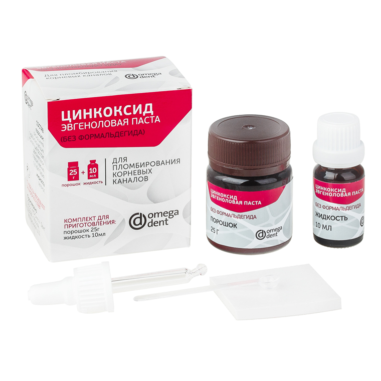 Цинкоксид эвгеноловая паста - без формальдегида (25гр.+10мл.), Омега
