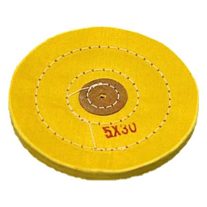 Круг полировочный для шлифмотора бязевый жёлтый, диаметр 5 дюймов, 30 слоёв (1шт), Songjiang sheshan