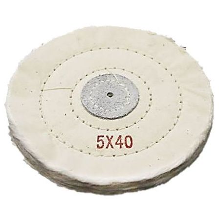 Круг полировочный для шлифмотора бязевый белый, диаметр 5 дюймов, 40 слоёв (1шт.), Songjiang sheshan