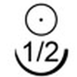 ЕвроКрил 6/0 колющая игла (13мм.), 1/2 окружности, длина нити 75см. (12шт.), EuroType