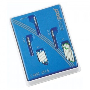 Easy Post набор - синие и зеленые 1,0мм. (24шт.+3 развертки), Maillefer