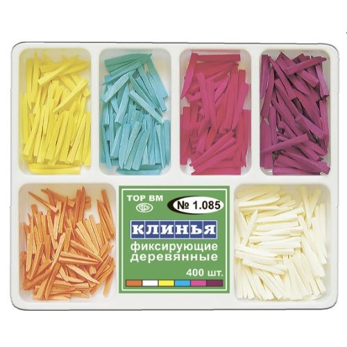 ТОР-1.085 Клинья фиксирующие деревянные 400 шт. ассорти 6 видов