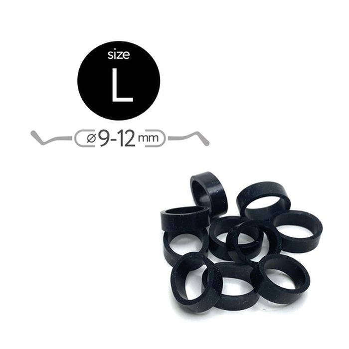 Маркировочные кольца для инструментов L (d9-12мм), чёрные (50шт.), Fabri