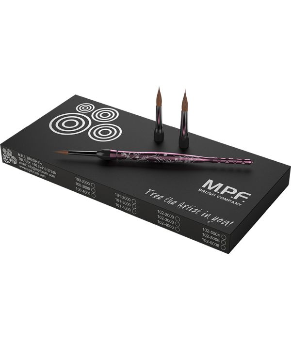 Кисть Optimum Lady розовая - набор (№4;№6;№8), MPF