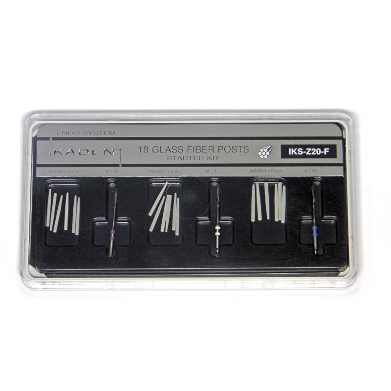 Штифты стекловолоконные набор IKS-Z20-F (18шт.+3 развёртки), Ikadent