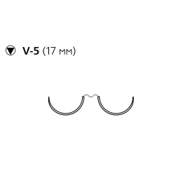 Ethibond Excel W6915 4/0 колюще-режущая игла (17мм.), 1/2 окр., длина нити 90см. (12шт.), Ethicon — фото товара