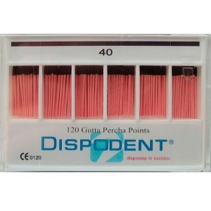 Штифты гуттаперчивые №40 (120шт.), Dispodent