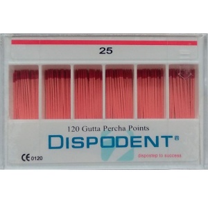 Штифты гуттаперчивые №25 (120шт.), Dispodent