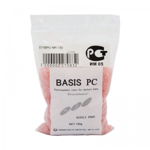 Basis PC - базисная пластмасса поликарбонатная, цвет MarblePink мраморно розовый (150гр.), Yamahachi