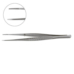 Пинцет стоматологический прямой Tissue plier ND without hook str., YDM — фото товара