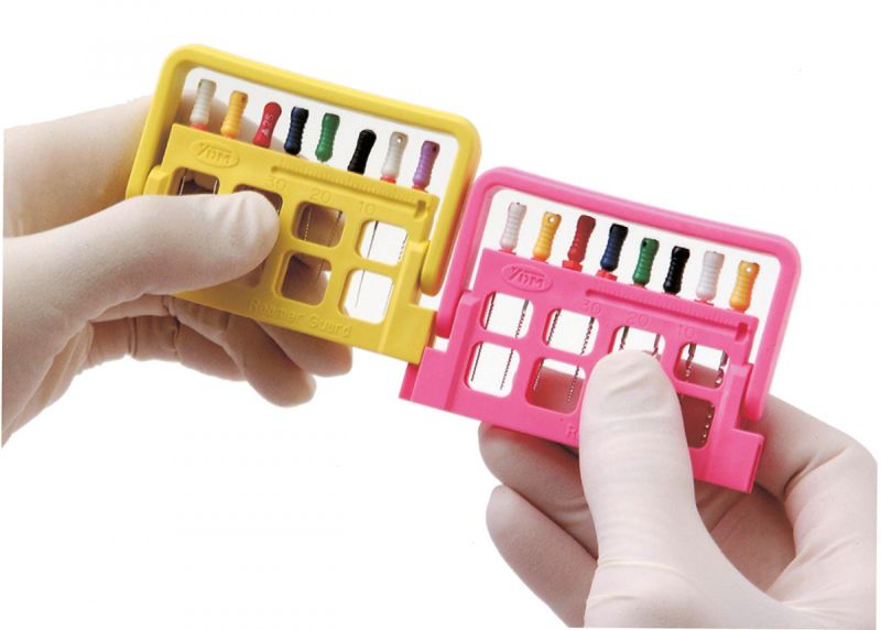 Подставка для ручных и машинных эндодонтических инструментов, на 8 инструментов, жёлтая, YDM — фото товара