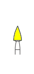 Identoflex - острый кончик, цвет жёлтый (12шт.), Kerr