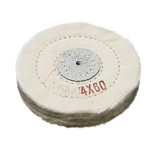 Круг полировочный для шлифмотора бязевый белый, диаметр 4 дюйма, 60 слоёв (1шт.), Songjiang sheshan